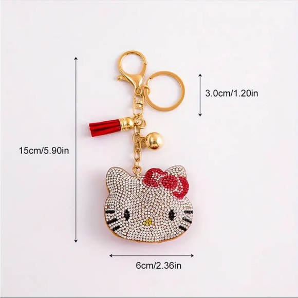 Hello Kitty Puffy Keychain/Purse Charm/ Backpack charm - Picture 2 of 2